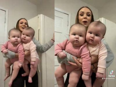 Little mom poses with big twins, netizens can't believe they are her ...
