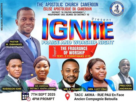 IGNITE PRAISE AND WORSHIP NIGHT. , Online event, Douala, Cameroon, 7 ...