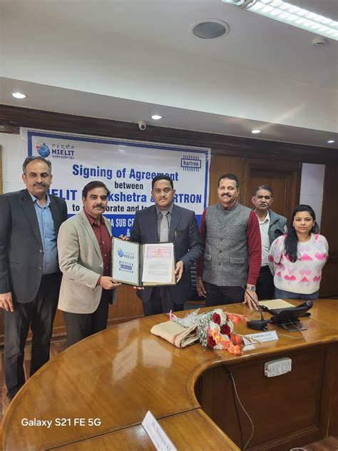MoU Exchange between NIELIT Kurukshetra and Hartron | Government of ...
