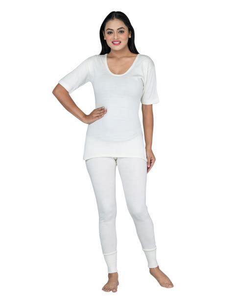 Shop Women Inner Vest HS Combo Woolblend Thermal Cream at Woollen Wear