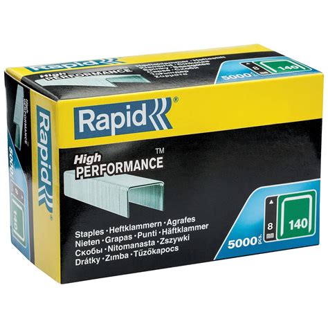 Rapid No. 140 Galvanized Flatwire Staples, 8 mm (Pack of 5000) : Amazon ...