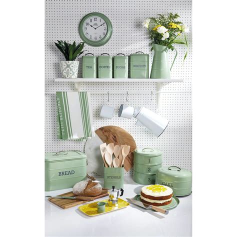 Bread Bin: Living Nostalgia, Sage Green - The Big Kitchen - Cookware ...