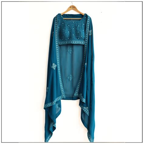 Firozi color Mirror & Sequence Embroidery work Designer Wedding Leheng ...