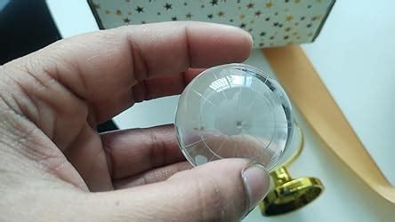 Buy Shoppersduniya Fengshui Crystal Globe with Golden Stand for ...