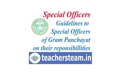 Guidelines to the Special Officers of Gram Panchayats of Telangana as ...