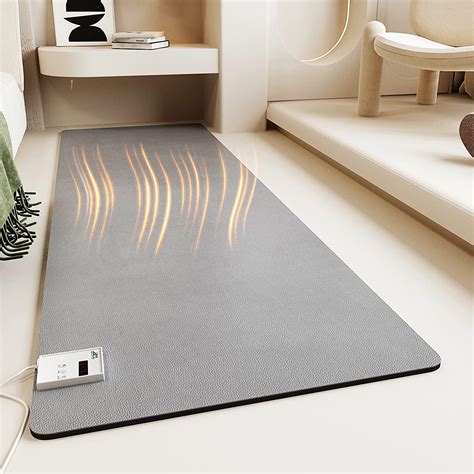 Amazon.com: Large Heated Floor Mats Under Desk, Portable Heating Yoga ...