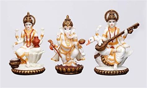 Buy SrI Krishna CULTURE Laxmi + Ganesh + Saraswati Ji (8 inches) Murti ...