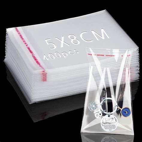 400 Pcs Cellophane Bags Clear Self Adhesive Bags 2 x 3.2 inch Reusable ...