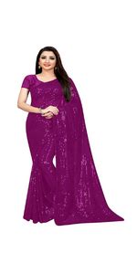 Buy Florely Women's Blue Sequence work Bollywood Malhotra Designer ...