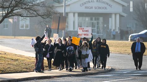 Central Regional High School students protest bullying, walk out