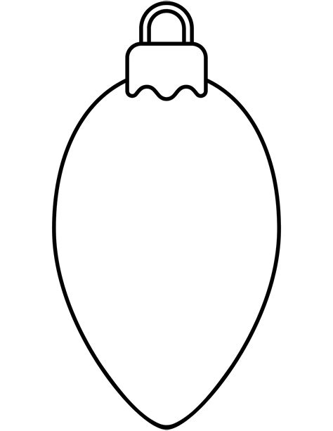 Free Christmas Light Template Printable (5 Different Sizes) | Holiday ...