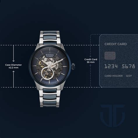 Buy Online Titan Ceramic Fusion Automatic Blue Dial Silver Dual-Toned ...