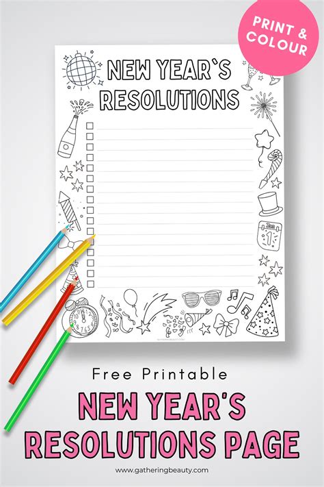 New Year Resolutions Template [2025]