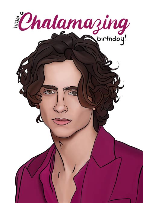 Timothée Chalamet Birthday Card - Etsy UK