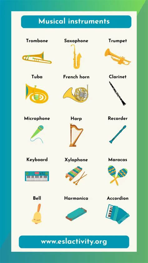 10 Main Musical Instruments Names 的图像结果