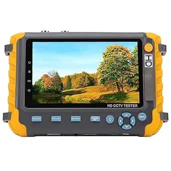 5 Inch CCTV Tester, 8MP VGA HD Input Analog Video Monitor AHD TVI CVI ...