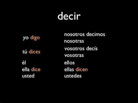 repetir, decir, pedir present tense - YouTube