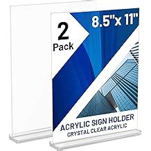 Acrylic Sign Holder 8.5 x 11 Inch Vertical T Shape | Ubuy India