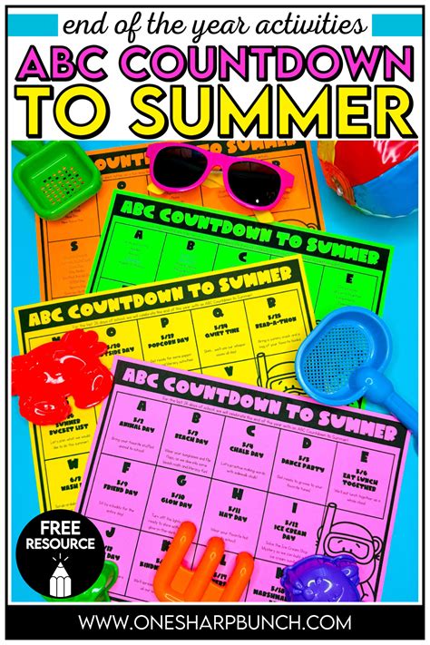 Simple End of the Year ABC Countdown to Summer Ideas - One Sharp Bunch