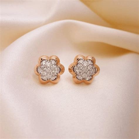 Buy Kerry Rose Gold Diamond Earrings 14 KT rose gold (5.61 gm ...