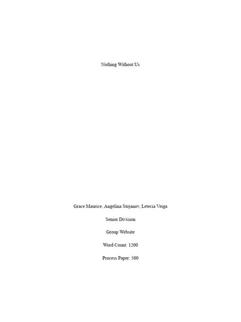 NHD Title Page 2025 | PDF