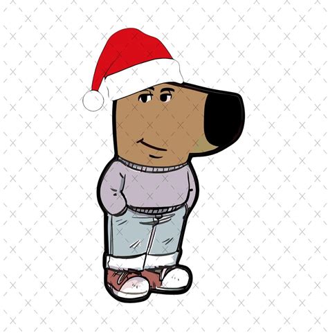 Chill Dog Meme Christmas PNG: Funny Holiday Cartoon (digital Download ...