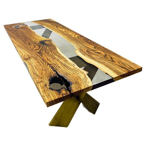 Wood Slab Dining Table - Epoxy Resin River Wood Dine Table For Sale at ...