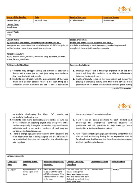 Module 2 Video Lesson Plan Examples TEFL 的图像结果