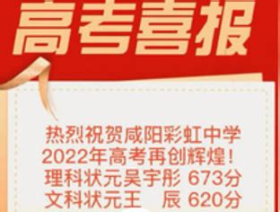 2023年咸阳高考状元是谁最高分是多少,附历年状元名单分数