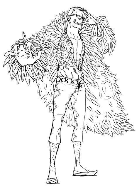 One Piece Coloring Pages Doflamingo