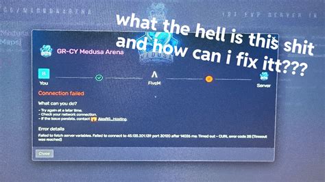 Image result for Fivem Connection Error