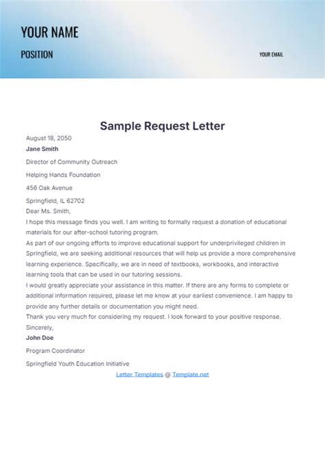 Request Letter Format Sample 的图像结果