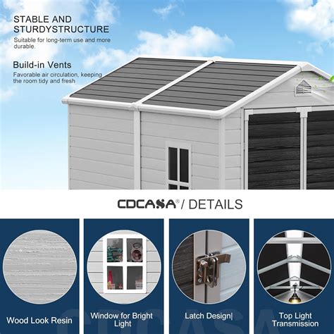 CDCASA 8x6 Feet Resin Storage Shed, Waterproof India | Ubuy