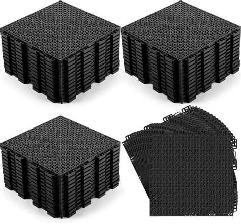 Thyle 50 Pack Interlocking Rubber Floor Tiles Non Slip Rubber Floor ...