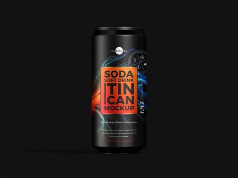Free Soft Drink Tin Can Mockup (PSD)
