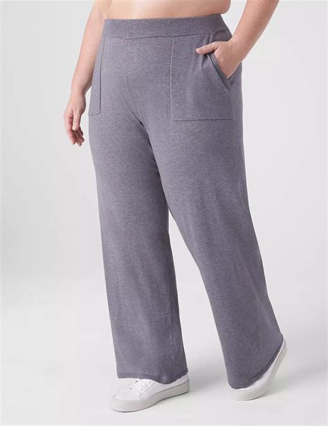 LIVI Sweater Crop Wide Leg Pant 112 | LaneBryant