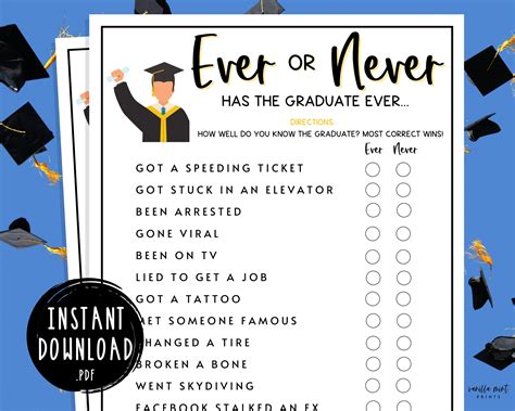 Grad Party Free Printable Graduation Party Games
