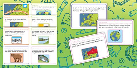 Tarjetas informativas: Europa
