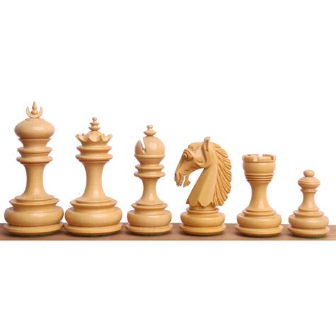 3.3" Moonlit Majesty Luxury Chess Set- Chess Pieces Only - Bud Rosewoo
