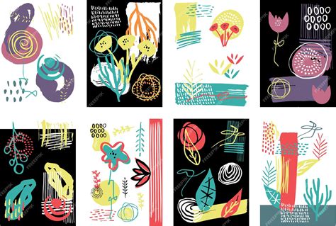 Premium Vector | Fall in flowers art boards