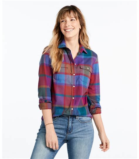 Women's Signature Lightweight Flannel Shirt, Plaid | Womens flannel ...