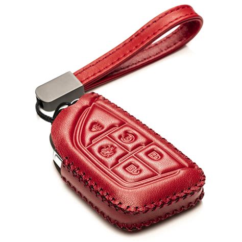 Vitodeco Genuine Leather Smart Key Fob Case Compatible for Cadillac CT4 2020 - 2025, Cadillac ...