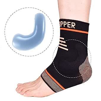 Buy Thx4 Copper Infused Compression Ankle Brace, Silicone Ankle Sleeve ...