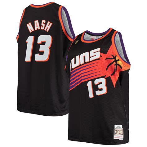 Men's Phoenix Suns Steve Nash Mitchell & Ness Black Big & Tall Hardwood ...