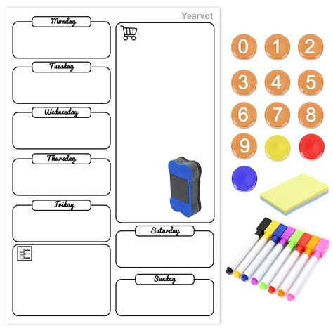 Buy Yearvot Magnetic Dry Erase Whiteboard Fridge, Magnetic Whiteboard ...