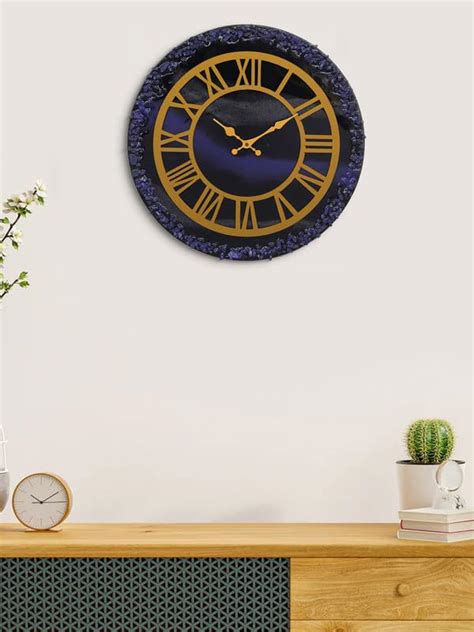 Buy CHRONIKLE Elegant Epoxy-Resin Round Handmade with Purple Stone Art ...