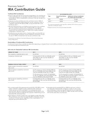 Fillable Online IRA Contribution Guide Fax Email Print - pdfFiller