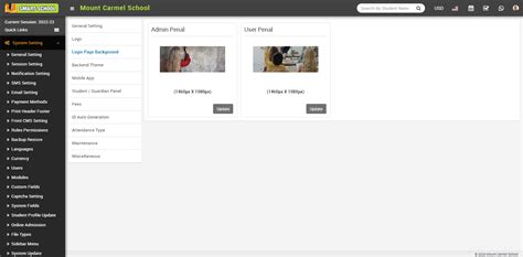 How to change login page background? - Smart School : School Management ...