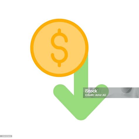 Capitalized Cost Reduction Icon Stock Illustration - Download Image Now ...
