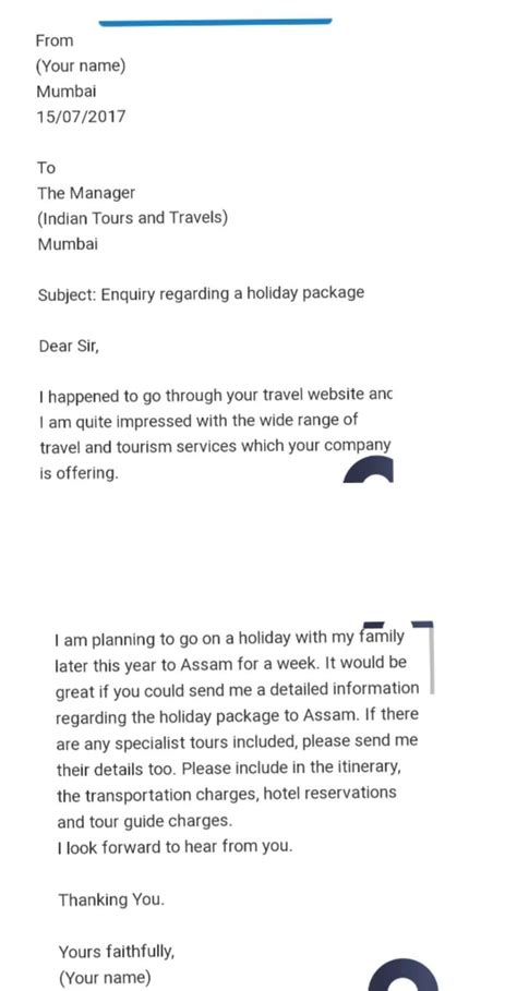 WRITE AN ENQUIRY LETTER TO HEAD OF SIKKIM STATE TOURISM DEVELOPMENT ...